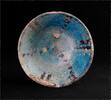 Ancient art Torquoise Islamic pottery bowl w. iridescence, 12. cent. AD -