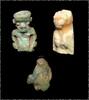 Ancient art Lot of three Faience amulets, Egyptian, late period, c. 700-332 BC -