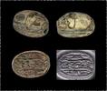 Ancient art Nicely engraved Egyptian scarab, Hyksos period c. 17th.-16th. cent.BC -