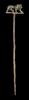 Ancient art Roman silver dress-pin with ithyphallic lion, 1st.-3rd. century BC -