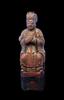 Asian art Finely carved late Qing Dynasty wooden chinese buddha laquer and gilt -