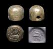 Ancient art Fine Sassanian hardstone stamp seal w Pahlevi script, 3rd-5th Cent -
