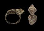 Ancient art Large Roman silver ring with bust of Woman, 1st-3rd cent AD -