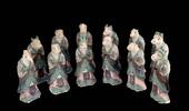 Asian art Chinese Ming Dynasty collection of 12 Zodiac pottery figures 1368-1644 -