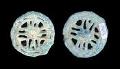 Ancient art Large Bactrian openwork bronze seal w cross, 3rd. mill. BC -