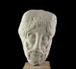 Ancient art Large Romanesque limestone head of christ, French School, 12th. cent. -