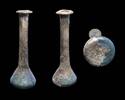 Ancient art Large Roman glass flask with patina, 1st - 3rd century AD. -