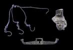 Ancient art Nice lot of 3 Roman-Viking age bronze items, incl. weight! -