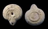 Ancient art Fine Egyptian grey terracotta frog oillamp, Roman, 1st.-2nd. cent AD -