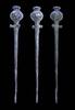 Ancient art High quality large Luristan bronze cloak pin w poppy finial, 1000 BC -