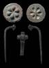 Ancient art Fine bronze Cloak pin and ornamental disc, Luristan / Bactria -