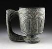 Ancient art Fine Chlorite stone Chalice w Scorpios on palm trees, 3rd. mill. BC -