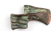Ancient art Heavy ridged bronze battle axe, Eurasian Steppes, ca. 1000 BC -