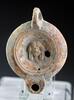 Ancient art Superb Roman pottery Oil Lamp from the M. Novius Justus workshop -