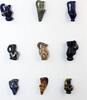 Ancient art Rare collection of 9 Roman Rod formed glass vessels, 3rd. century AD! -