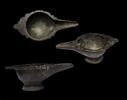 Ancient art Fine quality bronze oil lamp filler, Byzantine, c. 700-900 AD -