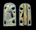 Ancient art Illusive Seth amulet in blue glass, Egypt, Late-Ptolemaic, 664-30 AD -