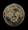 Ancient art Lovely Late Roman bronze applique of a head, c. 4th. cent. AD. -