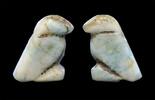 Ancient art Egyptian Horus amulet turquoise hard stone, Late period, 664-332 BC -