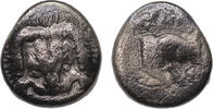 Ancient coins Greek coins: Nice scarce Ionia, Samos hemidrachm w Lions scalp, 408-366 BC -