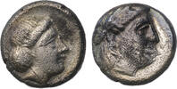 Ancient coins Greek coins: High grade LESBOS, Mytilene. 4th century BC. AR Diobol -