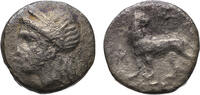 Ancient coins Greek coins: Ionia, Miletos AR silver diobol, Apollo / Lion 350-325 BC - RR! -