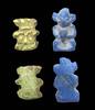 Ancient art Pair of Egyptian faience amulets of Bes and Monkey, Late Period -