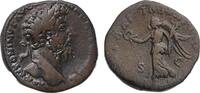 Ancient coins Roman Imperial: Fine bronze sestertius of Marcus Aurelius, VF! -