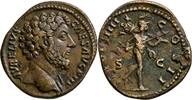 Ancient coins Roman Imperial: High grade Marcus Aurelius, As caesar, bronze As, 159/160 AD. -