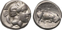 Ancient coins Greek coins: LUCANIA, Thourioi. Circa 350-300 BC. AR silver Nomos -