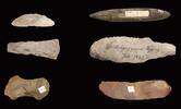 Ancient art A collection of six Danish Neolithic silex tools, incl. rarities! -