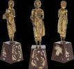 Asian art Attractive Thai gilt bronze figure of the Monk Phra Malai, 19th.c. -
