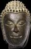 Asian art Substantial rare bronze head, Thailand, Utong B period, 14th. c. -