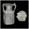 Ancient art Rare star-shaped Roman glass jar w loop - published! -