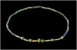 Ancient art Fashionable Egyptian glass and gold necklace, Ptolemaic.-Roman period -