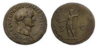 Ancient coins Roman Imperial: High grade large flan bronze sestertius of Vespasian -