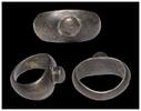 Ancient art Thick Roman Imperial silver finger ring, 2nd. century AD -