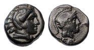 Ancient coins Greek coins: Lovely glossy bronze of Pegamon w Herakles right, wearing lion skin -