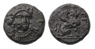 Ancient coins Greek coins: Rare city of TROAS, Gergis. 4th century BC. Ã -