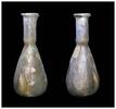 Ancient art Roman glass flask w silver and gold iridescence, 1st.-3rd. cent. AD -
