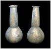 Ancient art Roman glass flask w silver and gold iridescence, 1st.-3rd. cent. AD -