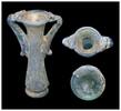 Ancient art Superb Roman glass vessel transverse ribbed corpus, 2nd.-3rd. cent. AD -