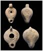 Ancient art Pair of nice intact Roman pottery Oil lamps! -