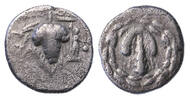 Ancient coins Greek coins: Extremely rare LYDIA, Tralleis. Circa 166-67 BC. AR silver Didrachm -