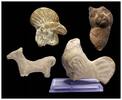 Ancient art Lot of 4 greek terracotta animal figurines, c. 3rd.-2nd. cent. BC -