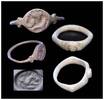 Ancient art Pair of Roman silver and bronze rings, c. 2nd.-4th. cent. AD -