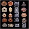 Ancient art Collection of 12 Sasanian stamp seals, crystal, bronze, haematite -