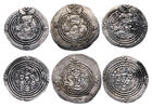 Ancient coins Sasanian coins: Set of three high grade silver drachms, 7th. century AD -