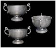 Medieval & later artifacts Rare North German pewter bowl w handles, East Frisia, c. 1740 -