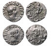 Ancient coins BAKTRIA, Indo-Greek Kingdom. Hermaios Soter. Circa 105-90 BC. Pair of AR silver Drachms -
